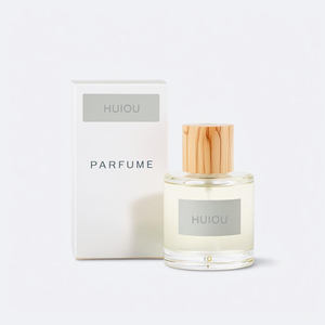 Botellas de perfume de vidrio de lujo Botella de perfume vacía redonda de 100ml con caja - Product Image 3