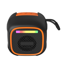 Haut-parleur portable OEM Bluetooth 5.3 avec cordon, 4 touches, son grave 5W, lumières RGB, étanche, TWS, 800 mAh, Type-C, pour soirées à domicile