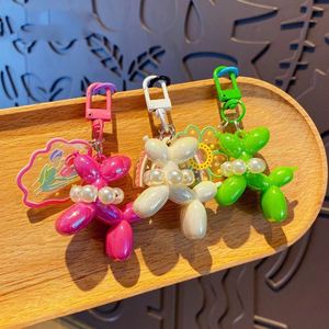 En gros, Breloques de sac de téléphone portable et pendentifs de voiture motif dessin animé, Porte-clés chien chiot 3D en perles, Porte-clés dessin animé, Porte-clés chien ballon mignon - Product Image 2