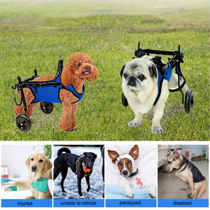 Aluminum Alloy Adjustable Disabled Dog Wheelchair for Dogs Back Legs,<strong>Mobility</strong> Aid Rehabilitation Training <strong>Trolley</strong> for Small Pet - Product Image 2