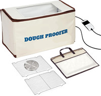 Boîte de levage du pain avec chauffage 50-130 ℉   Étuve de fermentation à température constante avec chauffage 3 côtés et minuterie 24h, pliable