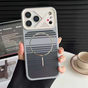 เคสโทรศัพท์มือถือแม่เหล็กแบบดั้งเดิมสำหรับ iPhone 17 16 Pro Max คาร์บอนไฟเบอร์ ลินิน ดีไซน์พิเศษ ฝาหลังแม่เหล็กแบบกันกระแทก - Product Image 5