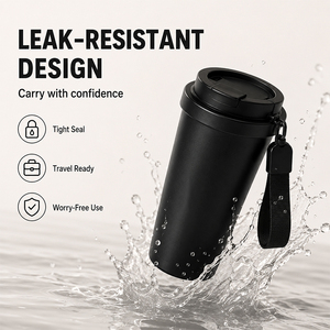Hot Sale 600ml 20oz Double Wall Stainless Steel Vacuum Insulated <b>Thermo</b> Tumbler Leakproof Reusable Coffee Mug For Business Gifts - Product Image 4