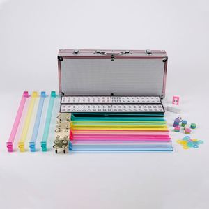 Bulk Premium American <b>Mahjong</b> <b>Set</b> Tiles Luxury Plastic Box Reusable Portable Leisure Game Gift <b>Set</b> Low MOQ Custom Logo Fast - Product Image 1