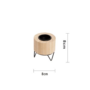 Wooden Tea Light Holder Round 8x8 Natural Wood Color Home Decoration - Product Image 4