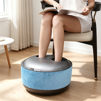 Repose-pieds en tissu Boncare Q5, pouf, machine de massage vibrante chauffante sans fil avec prise universelle