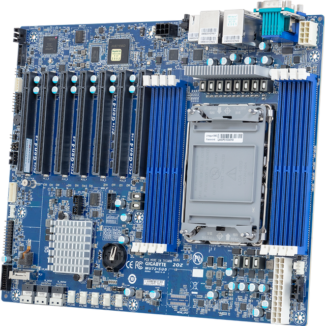 New MU72 SU0 Single Socket Intel Xeon Processor Server Motherboard 8 DDR4 Slots Four Channel Memory PCIe Gen4 X16 Slots SATA