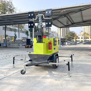 Generador diésel de iluminación de área LED de 4300W con ahorro de energía para torre de mantenimiento de pista de aeropuerto 50/60Hz frecuencia 230V nominal Auto - Product Image 2