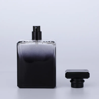 Flacon de parfum en verre noir dégradé élégant de 50 ml avec pulvérisateur - Couleurs et logo personnalisables, respectueux de l'environnement, sérigraphié, MOQ 100 pièces