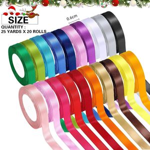Double Side 4 cm Satin <b>Ribbon</b> 1 1/2 100 Yards Black Red <b>Ribbon</b> for Flowers - Product Image 4