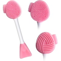 Set Peralatan Pembersih Wajah Silikon Unisex 9 Buah, Termasuk Handuk Cloud, Headband, Gelang Ganda, Sikat, Alat Pijat, untuk Pemakaian Sehari-hari JUYE