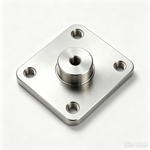 Base à bride carrée CNC, en alliage d'aluminium 6061-T6, pour installation par positionnement, sur mesure selon les dessins d'usine - Product Image 3