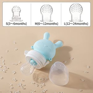Meilleur distributeur de nourriture fraîche sans Bpa avec pochettes en Silicone, jouets de dentition <span class=keywords><strong>pour</strong></span> bébé, sucette - Product Image 6