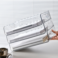 Organizador de Escritorio Rectangular Transparente de Plástico PET, Apilable, para Archivos, Papel, Libros