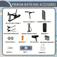 Vélo aquatique à pédales plat à une place avec cadre en aluminium et tapis flottant avant, performance optimale pour rivière, pliable, de Chine, Lumark