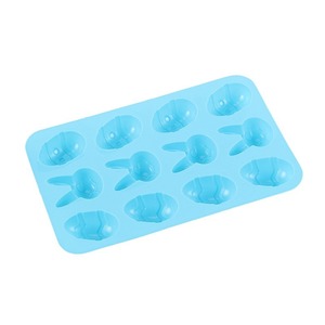 Silicone Easter Egg Chocolate Mold 12 Cavities Rabbit Shape Lake Blue Baking Tools Cake Decoration Mold - Product Image 1