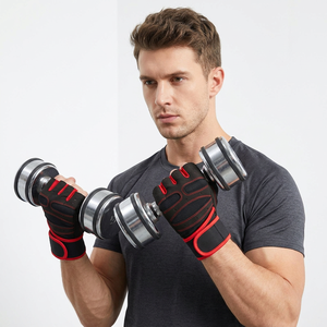 SAAR INDUSTRIES Unisex Half Finger Microfiber Gym Gloves Lace-Up Closure Non-Slip Lightweight Breathable for Gym Cycling Weight - Product Image 1