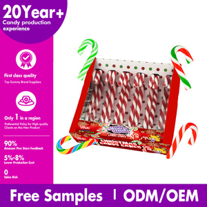 Decoraciones navideñas personalizadas, bastones duros de caramelo, palitos de piruletas de arcoíris para venta al por mayor - Product Image 4