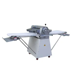 F096 Stand Type Automatic Small Cookie Dough Roller Sheeter Machine Conveyor Belt and Roller Driven