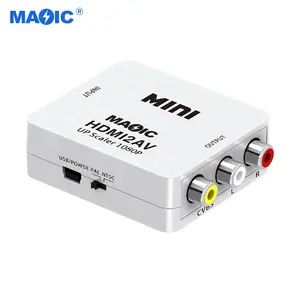 Audio Video Equipments 1080p HDMI2AV MINI HDMI to 3RCA Converter Adapter HDMI to AV