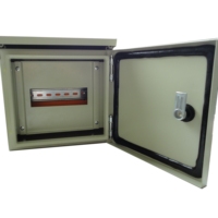 Boîtier de jonction en acier laminé à froid, boîtier électrique étanche IP65, revêtement poudré RAL7035 avec plaque arrière galvanisée