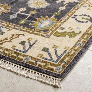 Tapis turc vintage noué à la main de qualité supérieure, design abstrait moderne, tapis contemporain en laine pour salon, couloir, chambre à coucher - Product Image 4
