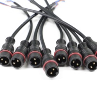 1 2 3 4 5 دبوس M14 بولي كلوريد الفينيل مصبوب IP65 ذكر أنثى