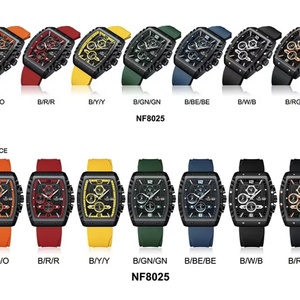 Montres pour hommes NAVIFORCE avec cadran en forme de baril créatif, chronographe à quartz étanche, affichage de la date, montre-bracelet pour homme - Product Image 5