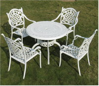 Ensemble de chaises de jardin extérieur en fonte d'aluminium, mobilier de jardin en fonte d'aluminium