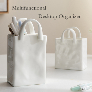 Wholesale Modern Small Table Home Decorative <strong>White</strong> Ceramic Porcelain Unique <strong>Flower</strong> <strong>Vase</strong> - Product Image 5