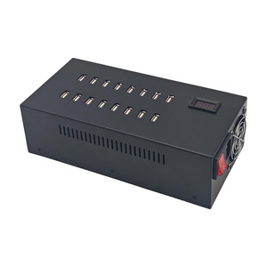 Cargador USB inteligente de 16 puertos y 200W, cargador de escritorio multipuerto con carga inalámbrica para teléfono, tableta, oficina y uso doméstico. - Product Image 2