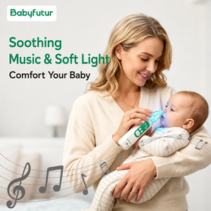 Aspirateur nasal électrique étanche IPX7, aspiration 80 kPa, musique, veilleuse, embout en silicone sans BPA, nettoyeur de nez pour bébé, pour la maison - Product Image 5