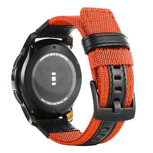 <span class=keywords><strong>Correa</strong></span> de Reloj Inteligente de Lujo para Hombre, Transpirable, Híbrida, de Nailon y <span class=keywords><strong>Cuero</strong></span>, de 20 mm y 22 mm, de Dos Piezas, con Liberación Rápida - Product Image 6