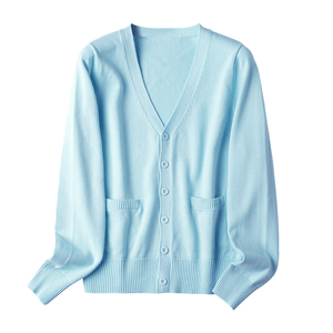 Cappotto stile Preppy Casual Casual in cotone 100% in cotone a maniche lunghe <span class=keywords><strong>Cardigan</strong></span> maglione lavorato a maglia da donna - Product Image 5