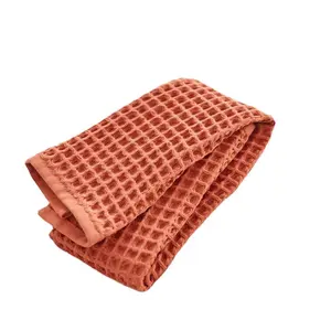 Красочное высококачественное 100% хлопковое вафельное милое полотенце для рук RTS, домашнее полотенце