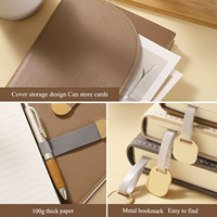 Ensemble cadeau de carnet en cuir PU A5 de luxe avec stylo métallique, ensemble de papeterie d'affaires, journal pour entreprise