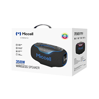 Haut-parleur Bluetooth puissant de 350W avec lumières LED et microphone intégré pour les fêtes en plein air, les réunions à domicile et les amoureux