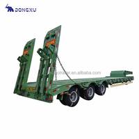 80 tonnes étape pont 13M Lowboy Lowbed bas lit garçon machines semi-remorque pelle utilitaire camion remorques