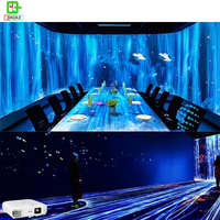 Proyector interactivo de restaurante holográfico 3D, software de juego de pared de tierra de proyección interactiva visual de restaurante inmersivo