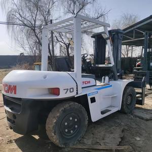 รถยก TCM FD70 7 ตัน พร้อมชุดเปลี่ยนทิศทางล้อไฮดรอลิก ยางตัน เครื่องยนต์ดีเซล Isuzu เสากระโดงสองตอน สภาพใช้งานดี นำเข้าจากญี่ปุ่น - Product Image 3