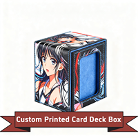 Boîte de rangement personnalisée à fermeture magnétique |   Boîte de rangement personnalisée pour cartes TCG, Magic et cartes de sport