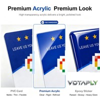 Carte NFC Google Review de 12 cm en acrylique, à programmer, NFC213, pour les commentaires des entreprises