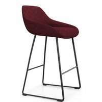 Silla de Ocio Tapizada con Respaldo para Oficina, Silla de Invitados, Taburete de Bar, Silla Individual para Área de Recepción, Barra de Bar, Oficina