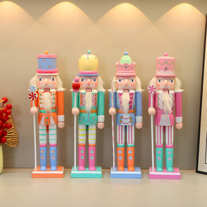 Adornos de Cascanueces de Colores Pastel de Mystic Arts, Figuras Navideñas de Madera, Estilo Europeo, Regalo - Product Image 3