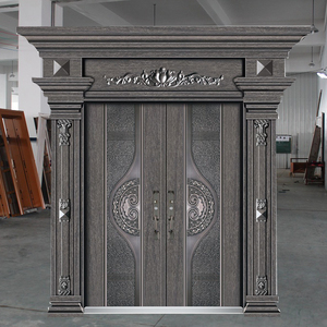 TECHTOP <span class=keywords><strong>Porte</strong></span> principale de sécurité inspirée de la dynastie Ming <span class=keywords><strong>Porte</strong></span> d'entrée extérieure en métal couleur bronze pour villa de style asiatique - Product Image 3