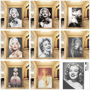 Mosaïque de verre personnalisée avec portrait de <span class=keywords><strong>Marilyn</strong></span> <span class=keywords><strong>Monroe</strong></span> et Audrey Hepburn pour le hall d'entrée, le salon, décoration murale - Product Image 2