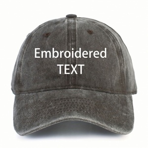 Gorra de béisbol bordada personalizada roja lavada vintage, sombrero de algodón ajustable, texto blanco para fiestas, viajes, eventos, Terry Dobby Common - Product Image 4