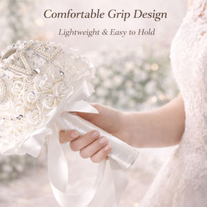 Bouquet de Mariée Style Occidental en Gros, Roses Artificielles, Fleurs pour la Mariée, Bouquet de Jetée Européen <span class=keywords><strong>et</strong></span> Américain Simulé - Product Image 5