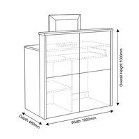 Comptoir de réception moderne de luxe en bois robuste et écologique pour café, bar, hôtel, hôpital, centre commercial, supermarché, usage commercial
