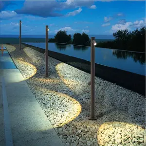 Illuminazione da giardino per esterni paesaggistica palo tondo lampione stradale luce superiore 60w 100w 150w luce da giardino a Led